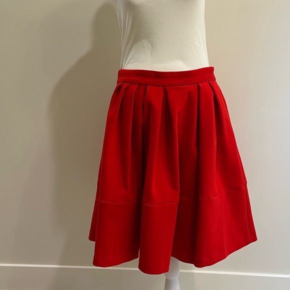 Banana Republic Red Swing Skirt 12 - Picture 2 of 10